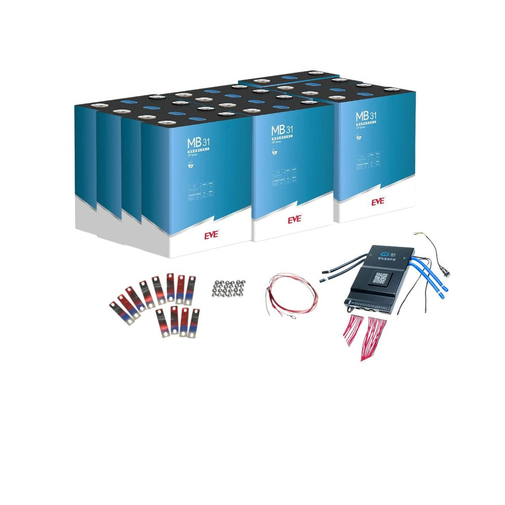 36V EVE MB31 314Ah 12.05kWh LiFePO4 Battery Pack Kit with 200A Smart BMS