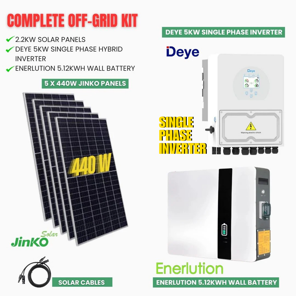 Off-Grid Kit  Deye - Enerlution - Jinko Single Phase Off Grid Kit