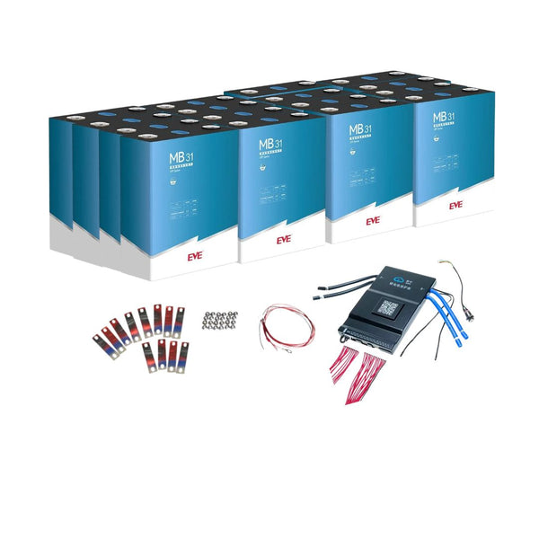 48V EVE MB31 314Ah 16.07 kWh LiFePO4 Battery Pack Kit with 200A Smart BMS