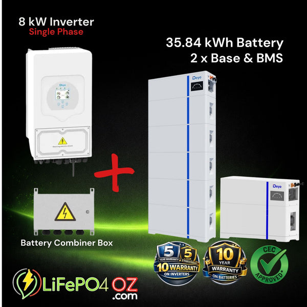 Deye Inverter & Stackable Battery (AI-W5.1-B) Bundle