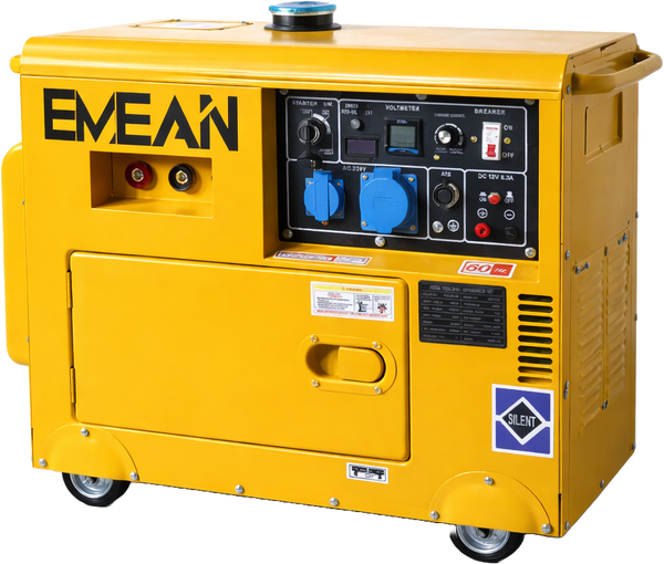 5kVA Diesel Portable Generator (5kW Rated) - Single Phase – Model EM5500