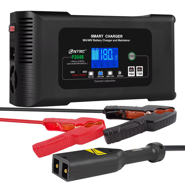 36V 18A - 48V 13A Battery Charger - Lithium/LiFePO4/Lead-Acid/AGM