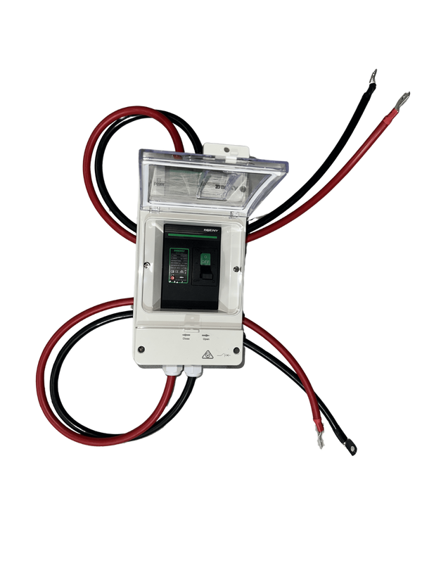 125A DC MCCB Circuit Breaker Box IP65 – Pre-Wired 48V Battery to 5kW Inverter