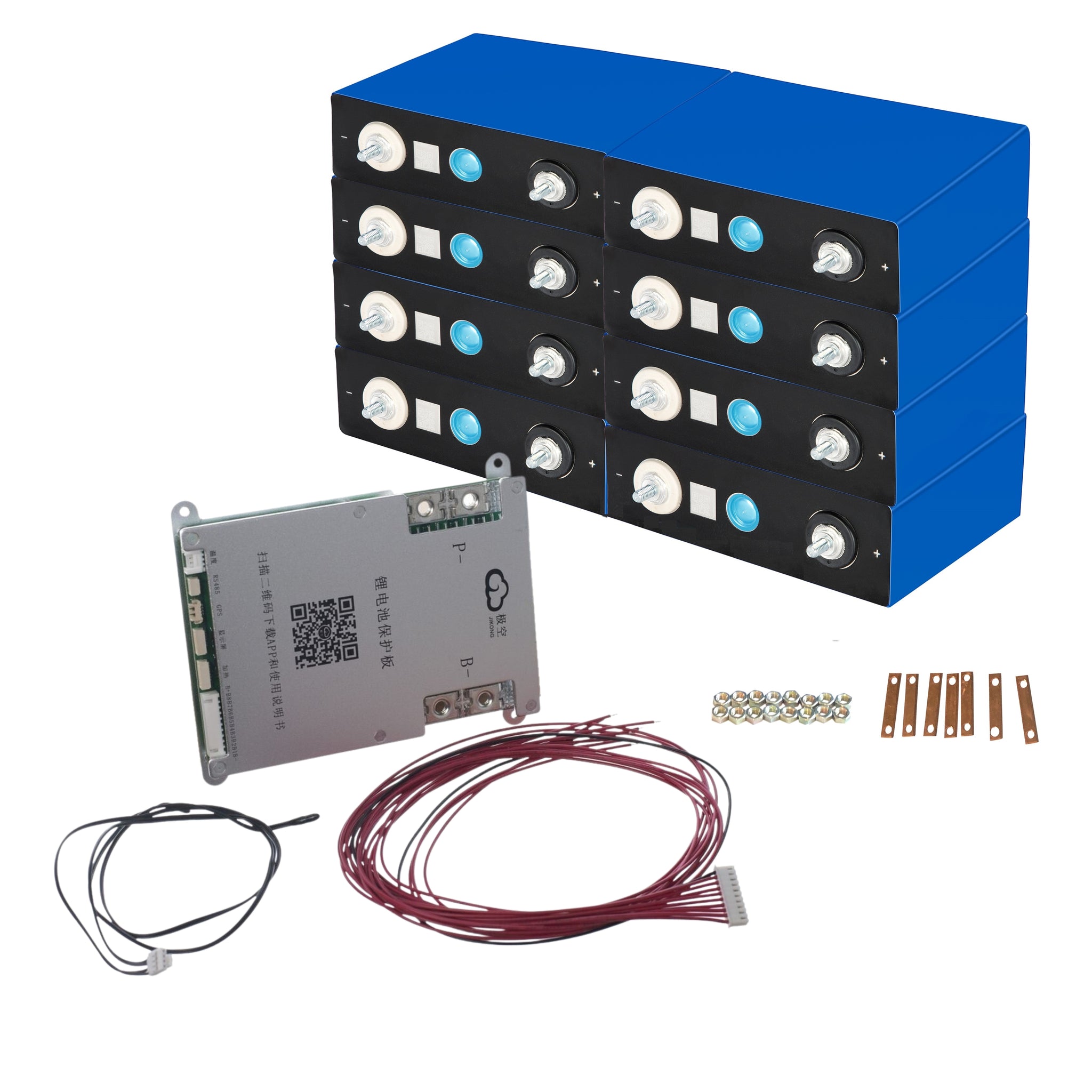 12V EVE 100Ah 1.28kWh LiFePO4 Battery Pack Kit Smart BMS - Lithium