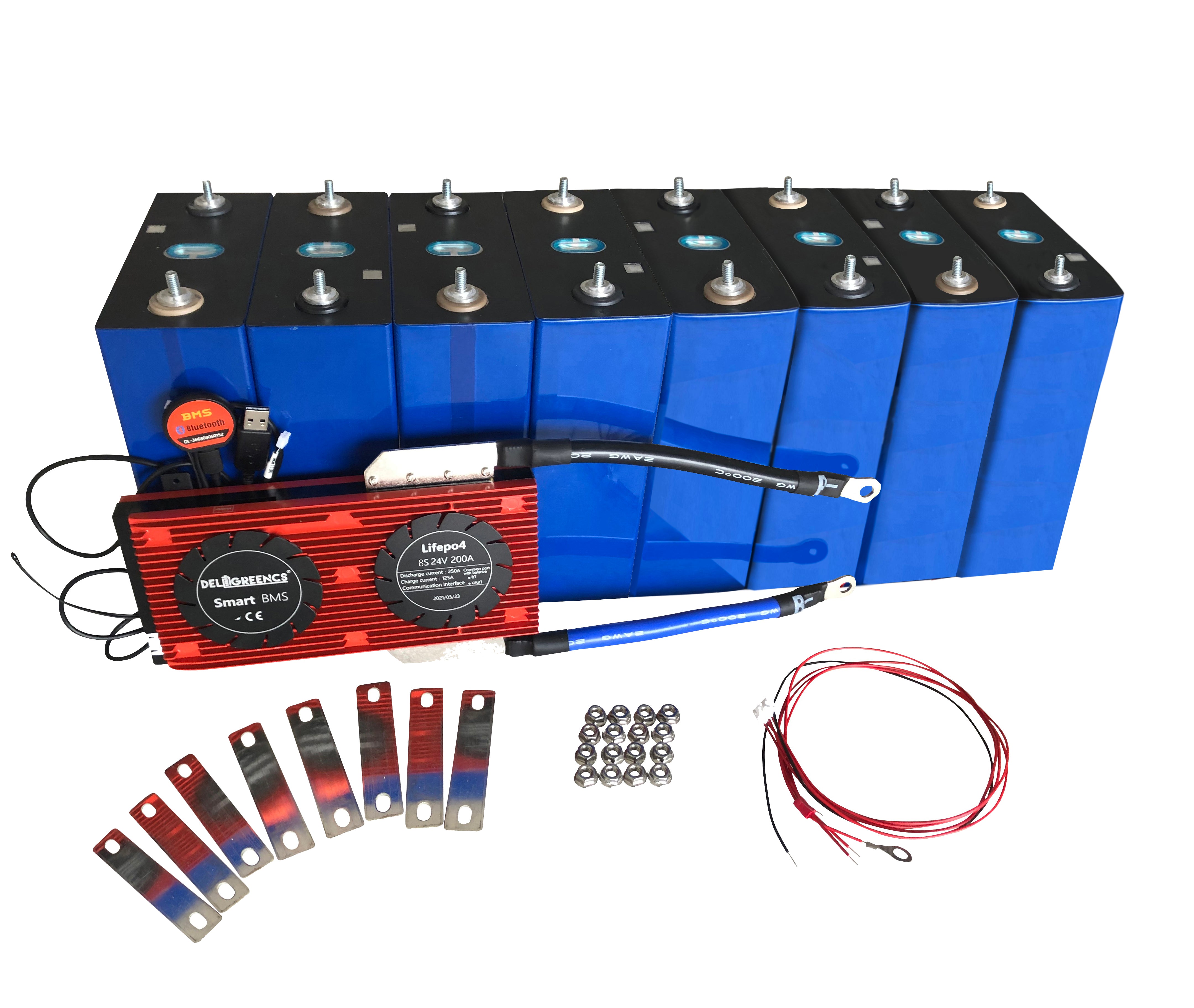 LiFePO4 200A Battery Pack Kit - 24V EVE 304Ah 7.2kWh at LiFePO4 OZ